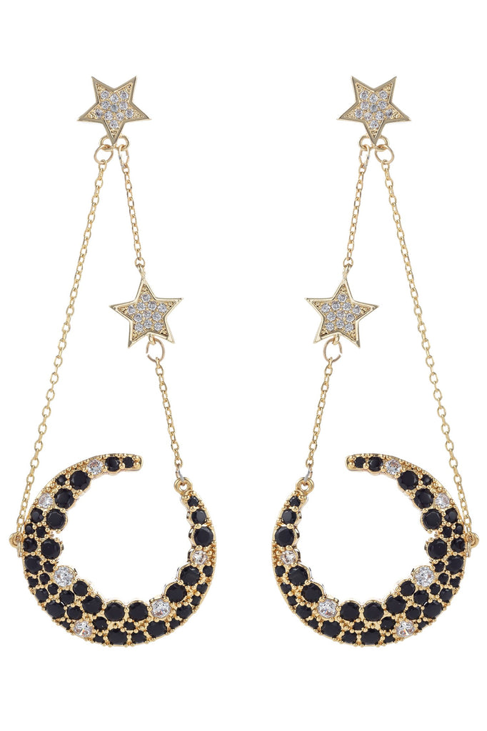 Nevaeh Earrings - Black/Gold