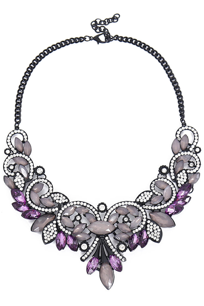 Paola Necklace - Purple / Black