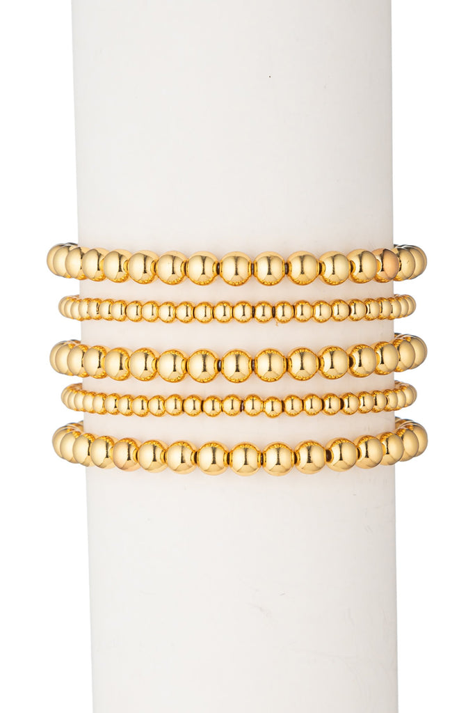 Emma Beaded Bracelet Set - Gold