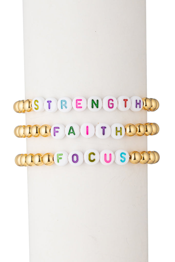 Strength | Faith | Focus - Bracelet Set