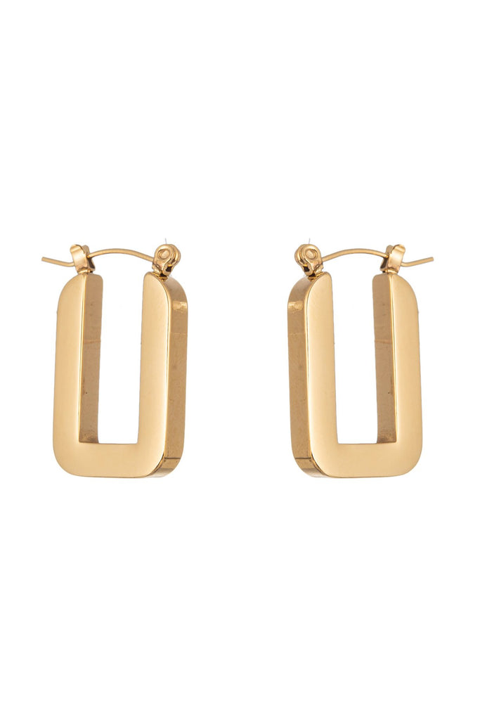 24k gold plated square earrings.