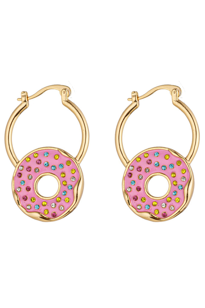 Mina Pink Donut 18K Gold Plated Earrings