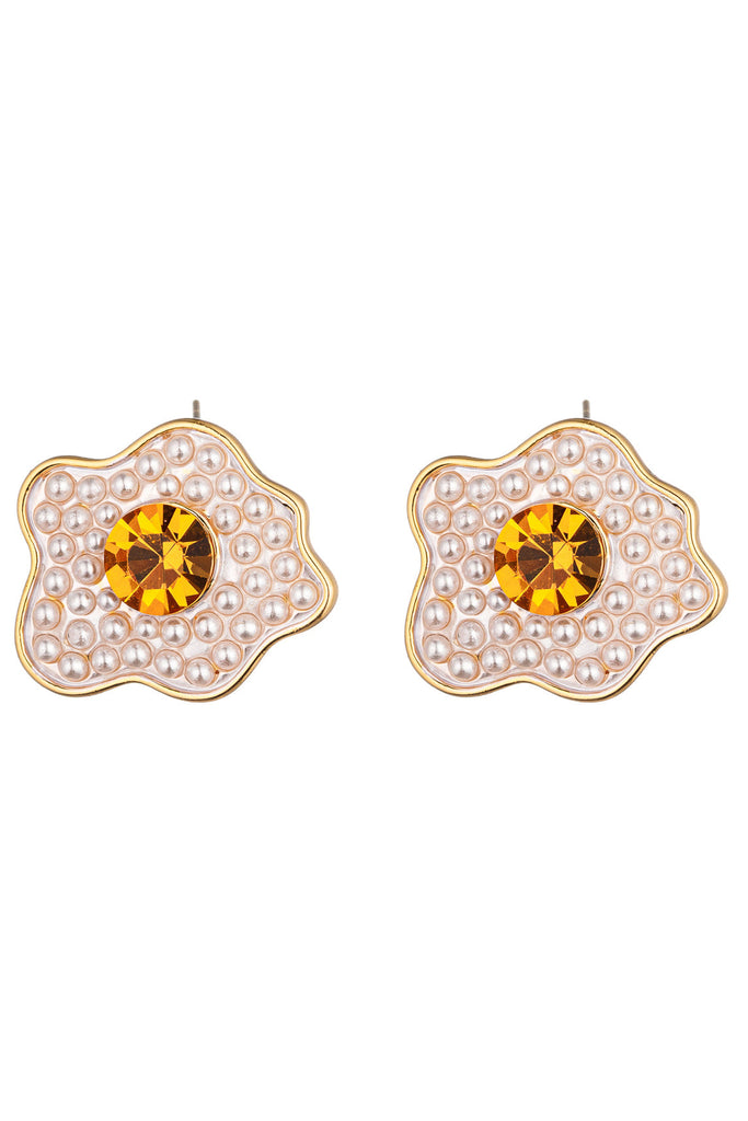 Sunny Side 18K Gold Plated Stud Earrings