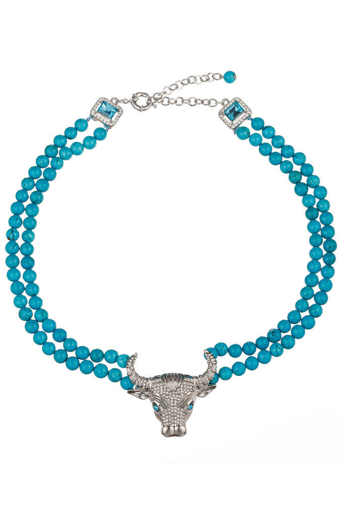 Tara Turquoise Beaded Statement Necklace