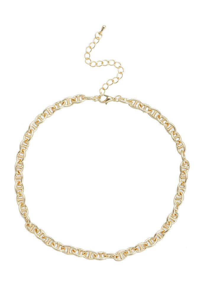 Paperclip link chain necklaces made of 24k gold plated brass.